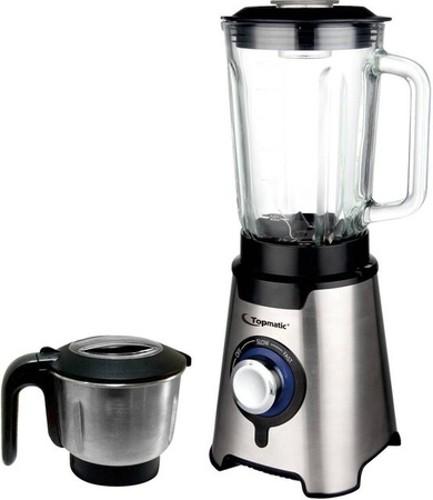 Topmatic Standmixer SME-600.3SG in stahlfarbenem Kunststoff mit Glasbehälter