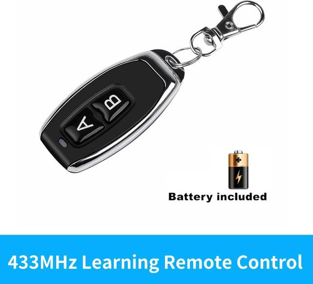 YJMP Drahtlose Universal-Fernbedienung zum Kopieren für Garagentore und Autos in Schwarz (433 MHz / 330 MHz) - Bild 1