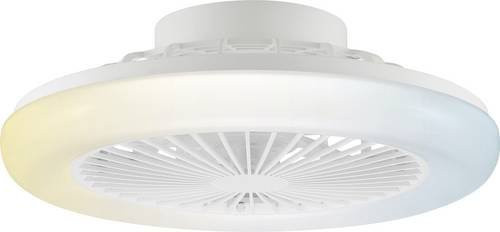 Brilliant LED Deckenleuchte mit Ventilator in Weiß, 42 cm Durchmesser, inklusive Fernbedienung und Timer - Bild 1
