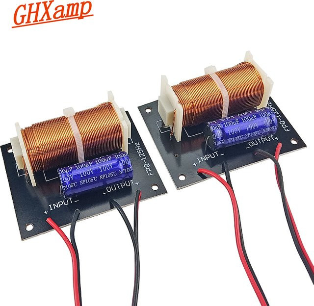 GHXAMP 300W Subwoofer-Crossover Set in Schwarz, 125 Hz Frequenzteiler für 5-12 Zoll Woofer-Lautsprecher, 2 Stück - Bild 1