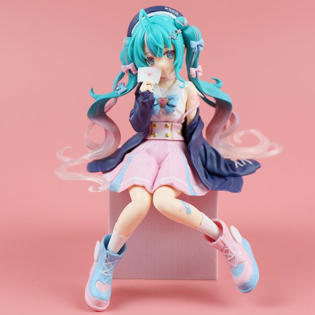Bandai Hatsune Miku, Actionfigur, Rosa Sakura, Sitzende Pose, Kunststoff - Bild 1