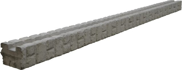 Beckers Betonzaun Mediterran Anfangspfosten in Betongrau, Höhe: 305 cm, Breite: 12 cm, Tiefe: 12,5 cm - Bild 1