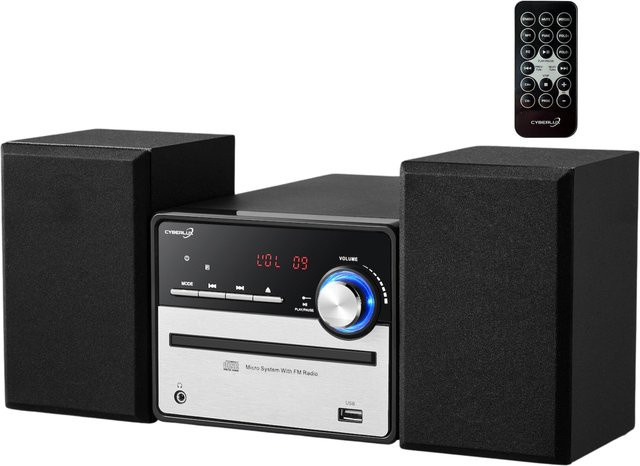 Cyberlux HiFi Musikanlage mit Boxen in Schwarz als Stereoanlage mit USB, CD, MP3 und FM-Radio - Bild 1
