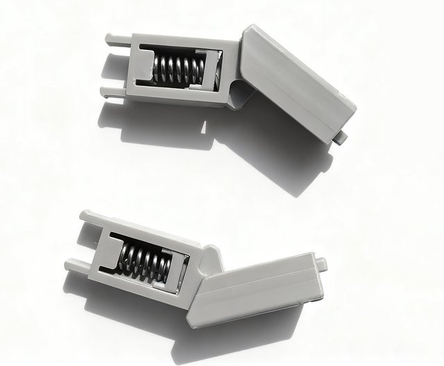 Technics Ersatz-Scharniere für Midi-Plattenspieler SL-J110R SL-J110D SL-JS17, Paar Deckelabdeckungsscharniere, grau - Bild 1