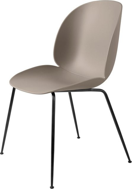 Gubi Beetle Dining Stuhl mit Stahlgestell in Beige - Bild 1