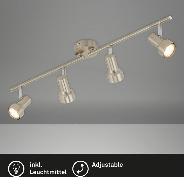 Briloner LED-Spot 4er Set in Nickel matt für Wohnzimmer, Schlafzimmer und Kinderzimmer - Bild 1
