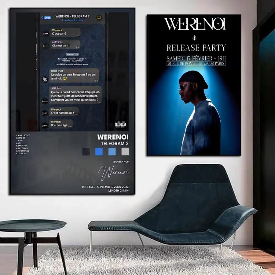 Werenoi P-Pyramid Poster HD Art Sticky Wall Dekoration in Schwarz - Bild 2