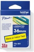 Brother Schriftbandkassette TZe-661, Schwarz auf Gelb, Breite: 3,6 cm, Länge: 8 m - Bild 3