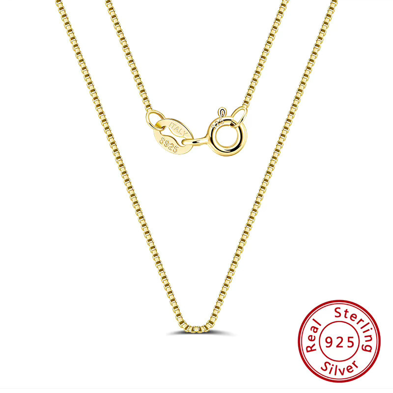 KISS MANDY Halskette, 925 Silber, Gold, Unisex - Bild 1