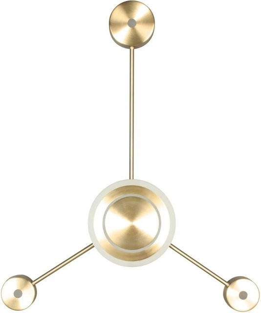 Licht-Erlebnisse Moderne LED Wandlampe aus Aluminium in Gold, Dimmbar, Warmweiß 3000 K, Höhe: 53 cm - Bild 1