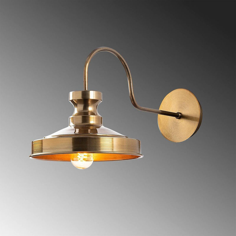 Opviq Wandleuchte Berceste in Gold aus Metall mit E27 Fassung, B: 42 cm, H: 23 cm, T: 42 cm - Bild 4