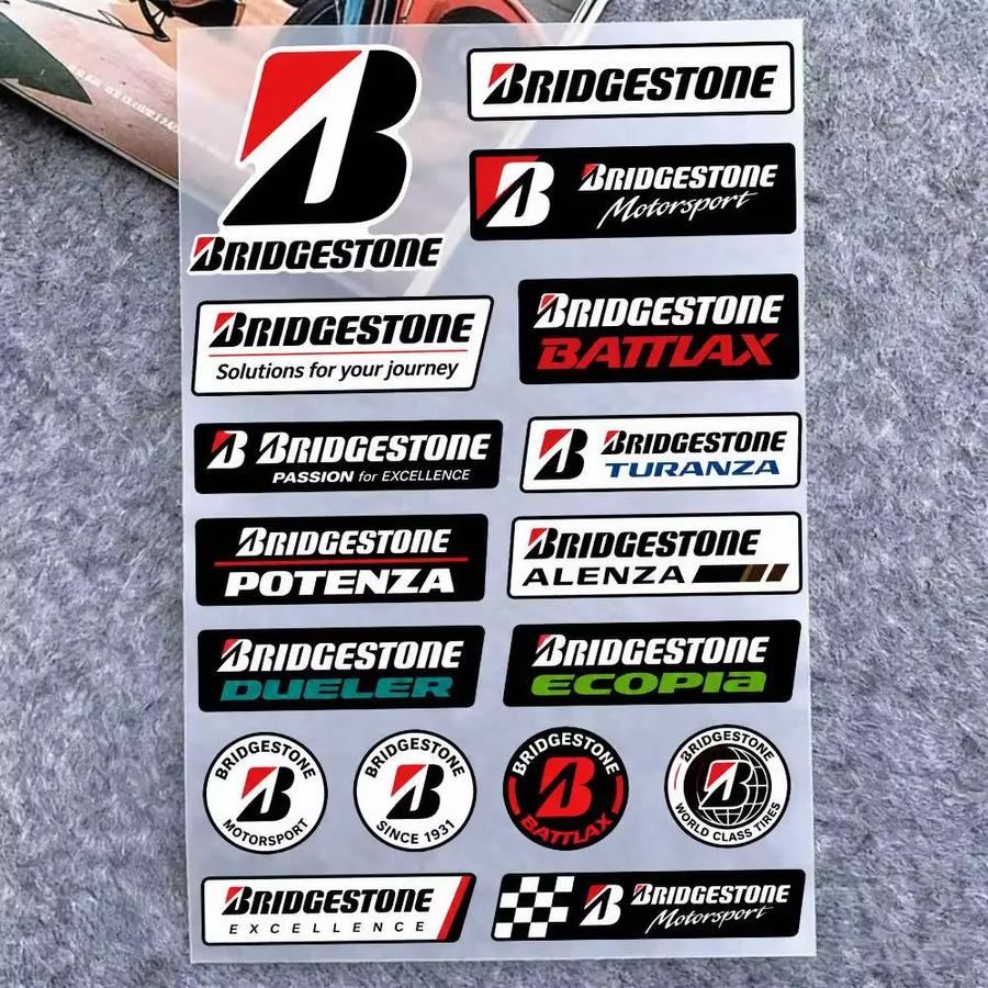 Bridgestone Graffiti-Aufkleber aus wasserfestem PVC in Multicolour für Auto, Motorrad, Skateboard und Helm - Bild 4