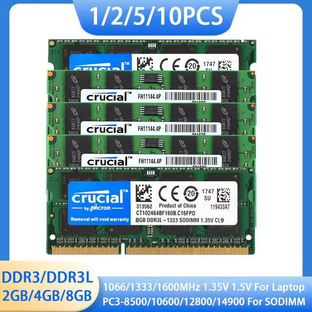Crucial DDR3 DDR3L SODIMM Laptop RAM Speicher in Grün - Bild 1