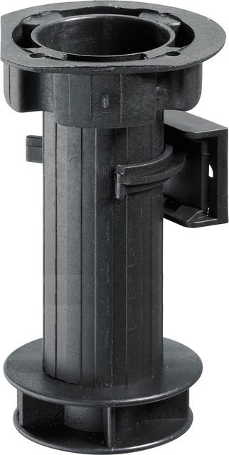 Hettich Sockel-Verstellfuß in Schwarz mit Clip, Durchmesser: 25 mm, Höhe: 150 - 170 mm - Bild 1