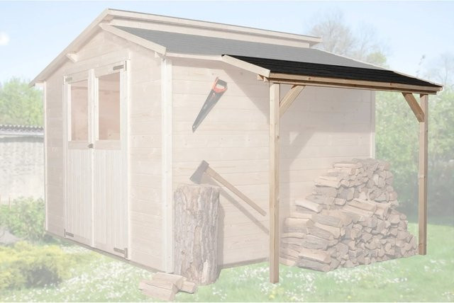 WEKA Schleppdach Typ 4 für Gartenhäuser aus Holz in Natur und Beige, B/T: 80 x 200 cm - Bild 1