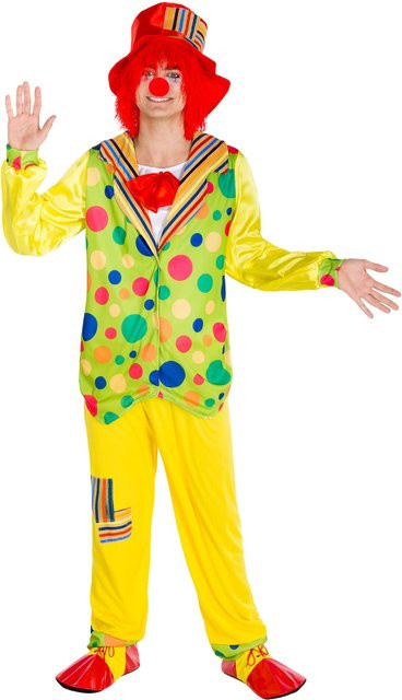 tectake Herrenkostüm Clown Pipetto, Bunt / Mehrfarbig, Textil - Bild 1