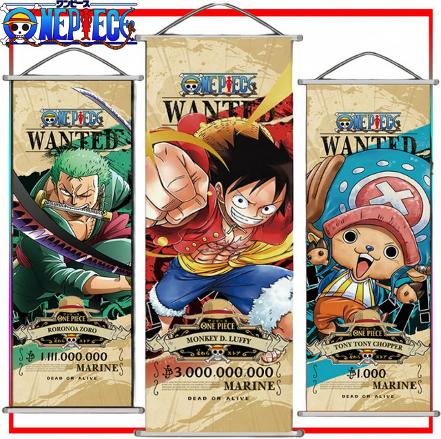 One Piece Wandbehang Cartoon Monkey D. Luffy Anime Rollposter von Bandai, B/H: 20 x 75 cm, Mehrfarbig - Bild 1