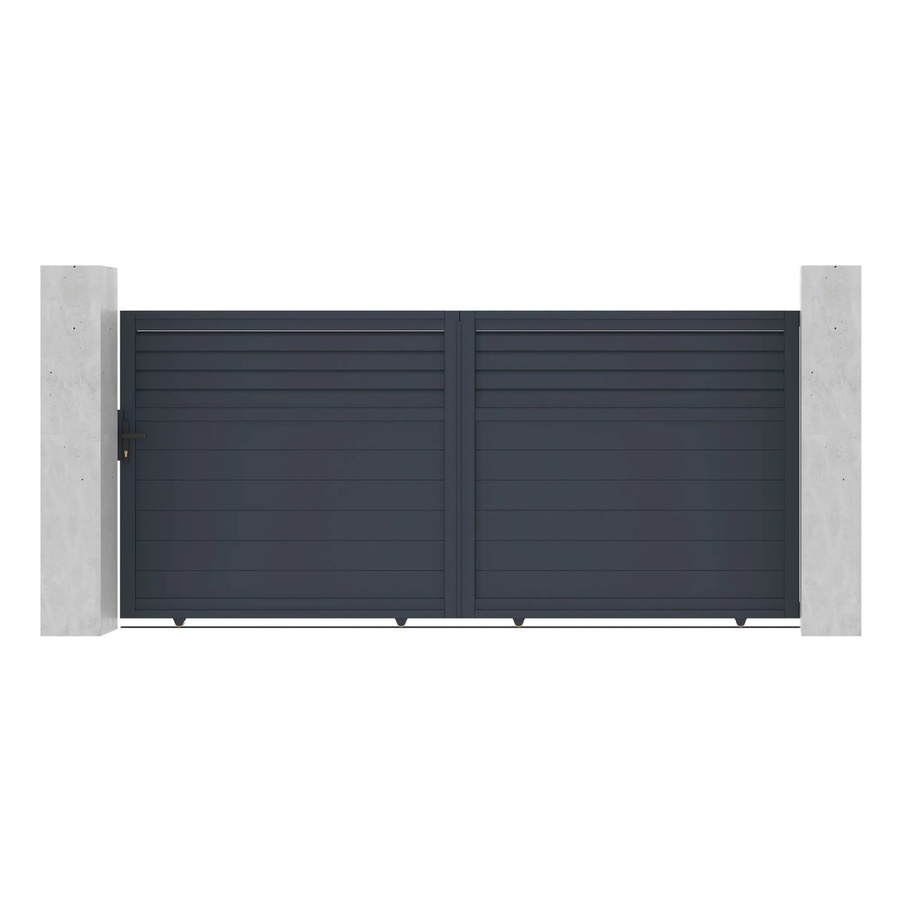 Casanoov Elektrisches Schiebetor Carpatia aus Aluminium in Anthrazit und Grau mit Schiebetorantrieb Ranger C300, Breite: 350 cm, Höhe: 160 cm - Bild 2