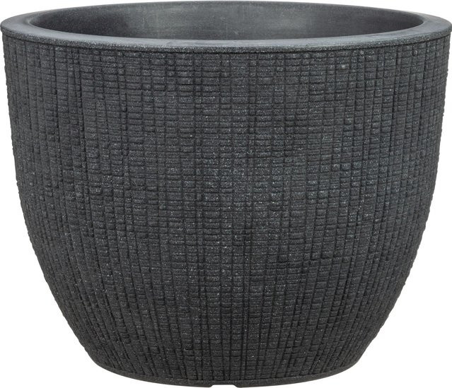 Scheurich Pflanzgefäß Barceo rund in Schwarz, Durchmesser: 47 cm, Höhe: 36 cm - Bild 1