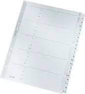 Leitz A-Z Register A4, grau und transparent, liniertes Papier und Kunststoff - Bild 1