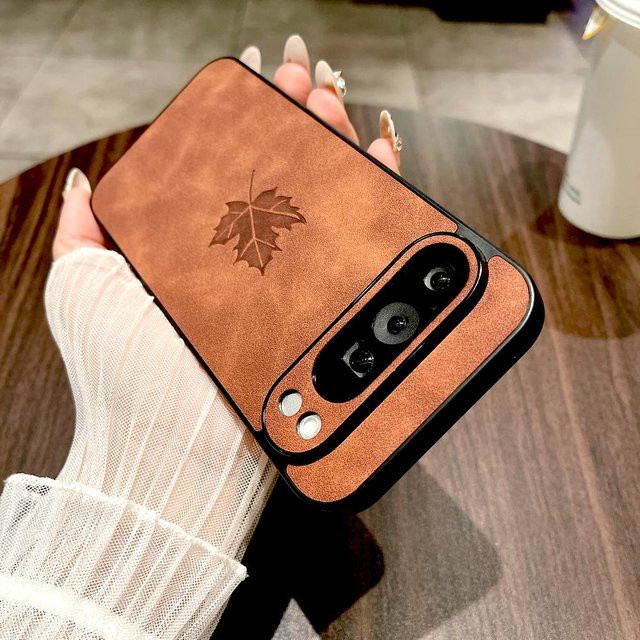 Retro Lederhülle für Google Pixel 7 Pro in Braun - Bild 1