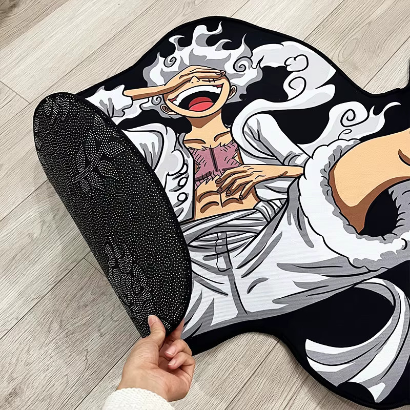Bandai One Piece Luffy Gear 5 Plüsch-Anime-Teppich, rutschfest und weich, mehrfarbig - Bild 3