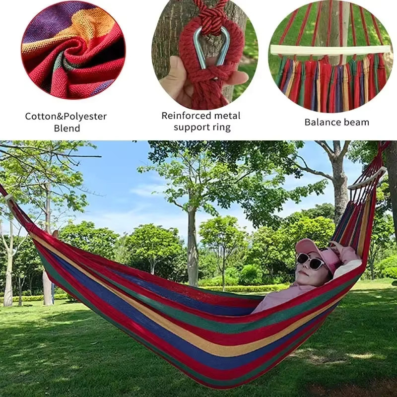 DAWN TRIP Outdoor-Camping-Hängematte aus Segeltuch in Multicolour mit Tragetasche - Bild 2