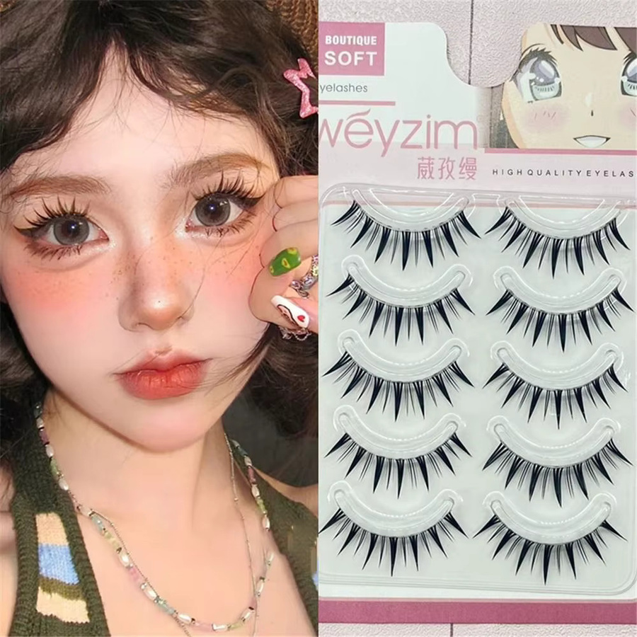 Japanische Cosplay Falsche Wimpern, 5 Paar, Damen - Bild 3