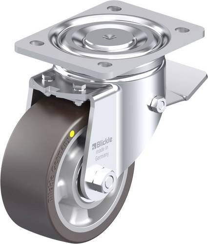 Blickle Stahlblech-Lenkrolle LH-ALST 127K-ST-AS in Silber, Rad-Durchmesser: 125 mm, Tragfähigkeit: 450 kg - Bild 1