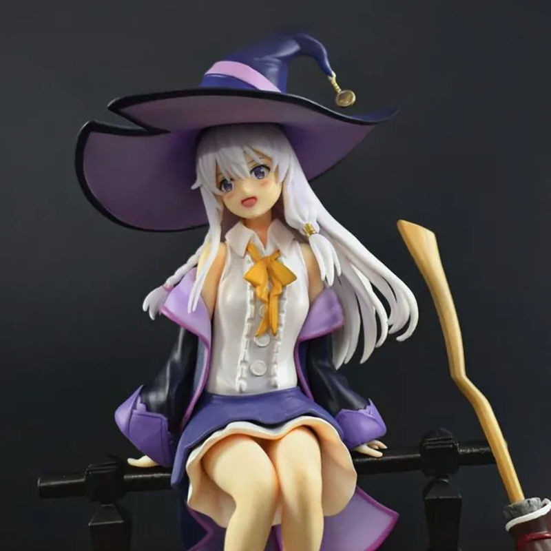 Bandai Anime-Figur Wandernde Hexe Elaina in sitzender Pose mit Haustierszene, mehrfarbiges Sammlerstück aus Kunststoff zur Dekoration - Bild 1
