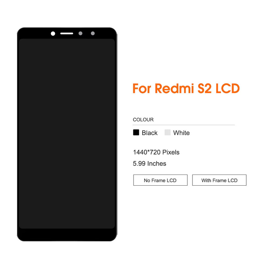 Xiaomi Redmi S2 LCD Display Touchscreen Digitalisierer mit Rahmen in Schwarz - Bild 2