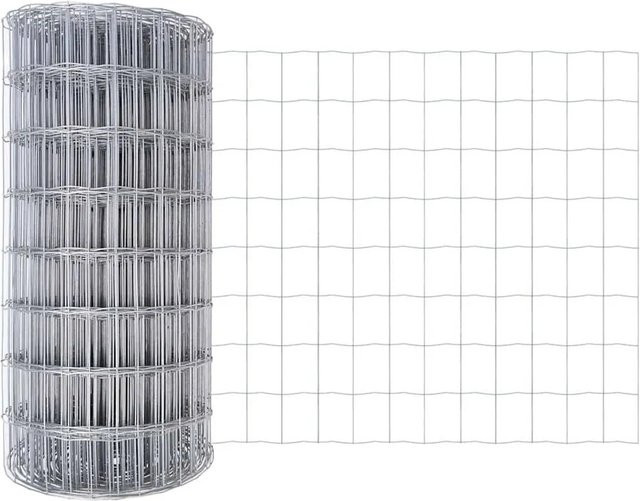 vidaXL Eurozaun aus PVC-beschichtetem Eisen für die Bodenmontage, Höhe: 40 cm, Länge: 50 m - Bild 1