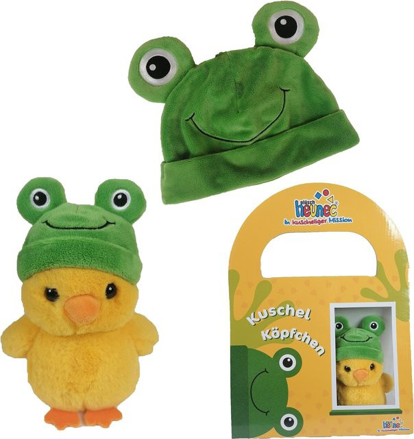 KUSCHELKÖPFCHEN Ente mit Froschmütze, Plüsch / Textil - Bild 1