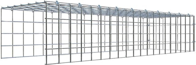 Gabiona C-Ring Anbaukorb Typ 4 in Silbergrau, Maschenweite 5 x 5 cm, B/T/H: 20 x 100 x 30 cm - Bild 1