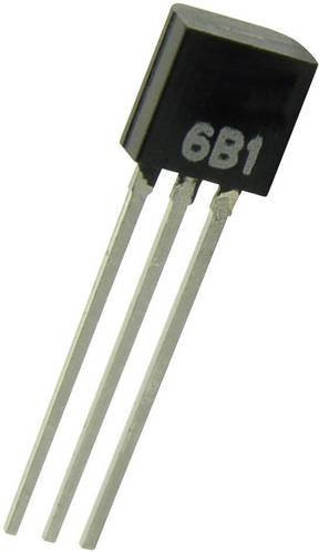 B + B Thermo-Technik TSIC506-TO92 Temperatursensor schwarz, TO-92 radial bedrahtet, Messbereich -10 bis +60°C - Bild 1