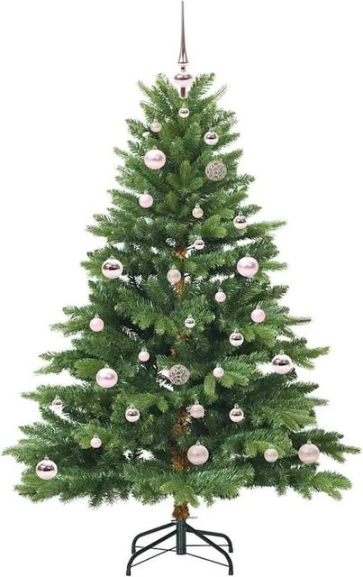 vidaXL Künstlicher Weihnachtsbaum mit 150 warmweißen LEDs in Grün, Höhe: 150 cm, aus PE und PVC - Bild 1