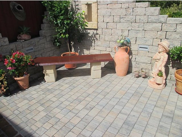 Diephaus Pflaster Via Jaris Muschelkalk Mehrformat in Multicolour für Garten und Terrasse - Bild 1