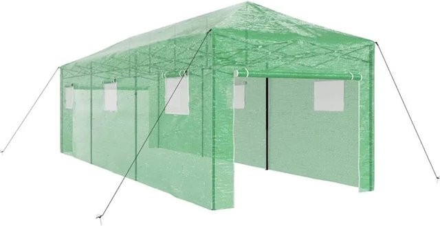 vidaXL Gewächshaus mit Pop-up-Rahmen aus Eisen in Grün, B/T/H: 870 x 290 x 315 cm - Bild 1