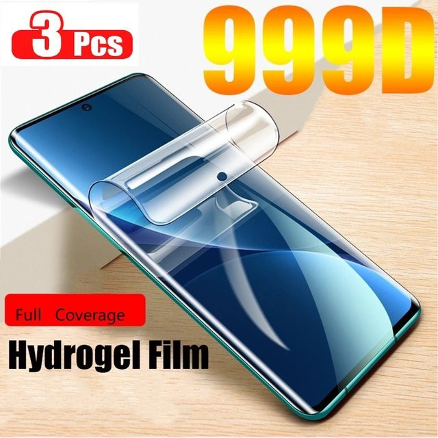 3er-Pack Weiche Hydrogel Displayschutzfolien für Realme 14 15 13 12 11 10 9 8 Pro Plus, Transparent - Bild 1