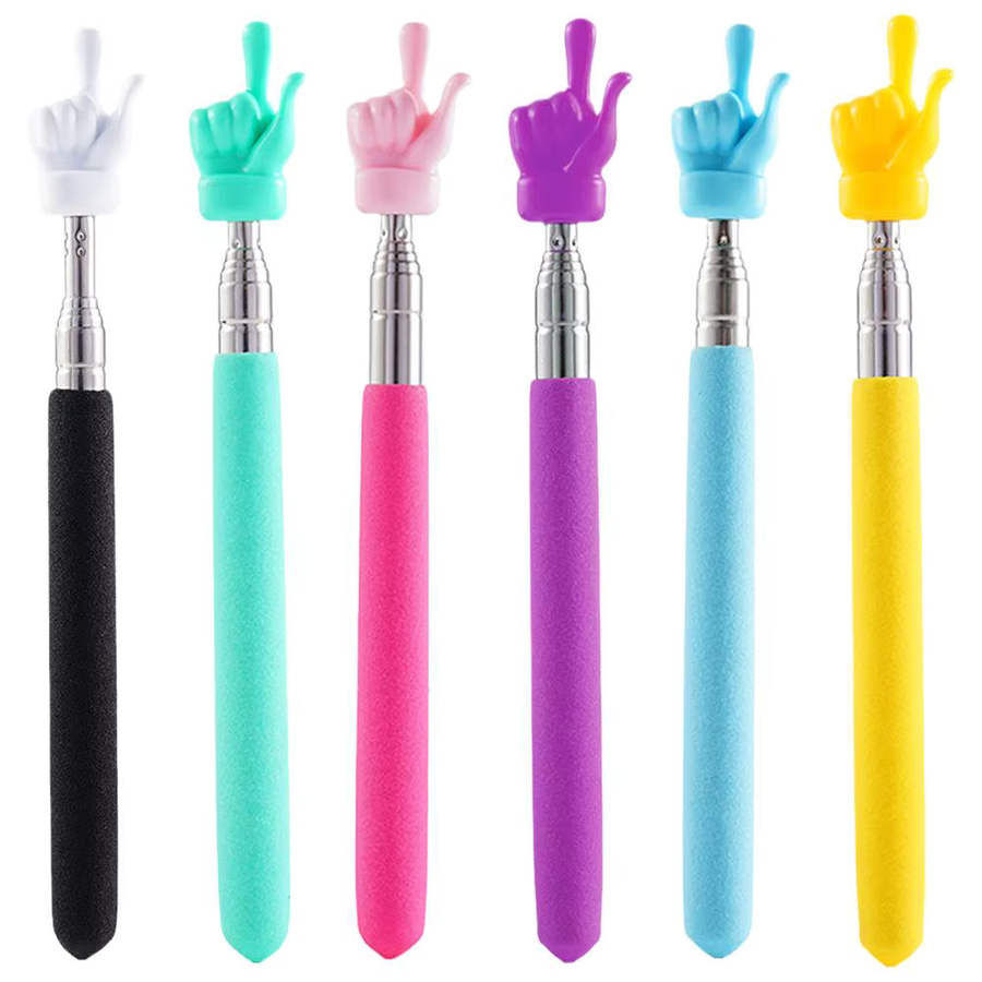 Einziehbare Finger-Lese-Sticks in Weiß als pädagogisches Lernspielzeug für Kinder und Whiteboard-Pointer - Bild 2
