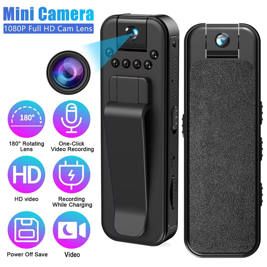 Mini HD Camcorder 1080P mit Nachtsicht und Infrarot in Schwarz - Bild 2