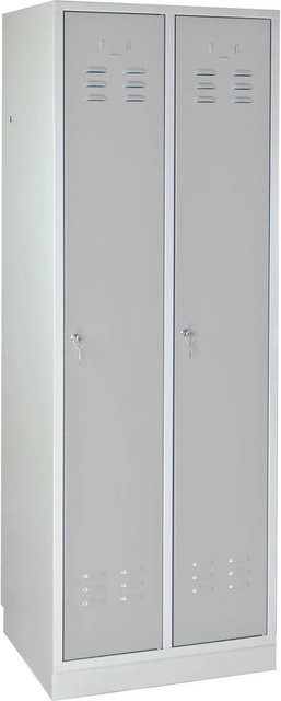 PROREGAL Garderobenschrank Ermine mit 2 Türen in Lichtgrau, H x B x T: 178 x 60 x 50 cm - Bild 1