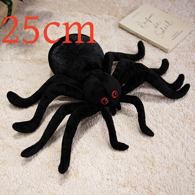 Yiran toy Plüsch-Spinnenspielzeug, Schwarz, Leoparden-Rochen-Print, Stacheln, Weiches Kuscheltier - Bild 1
