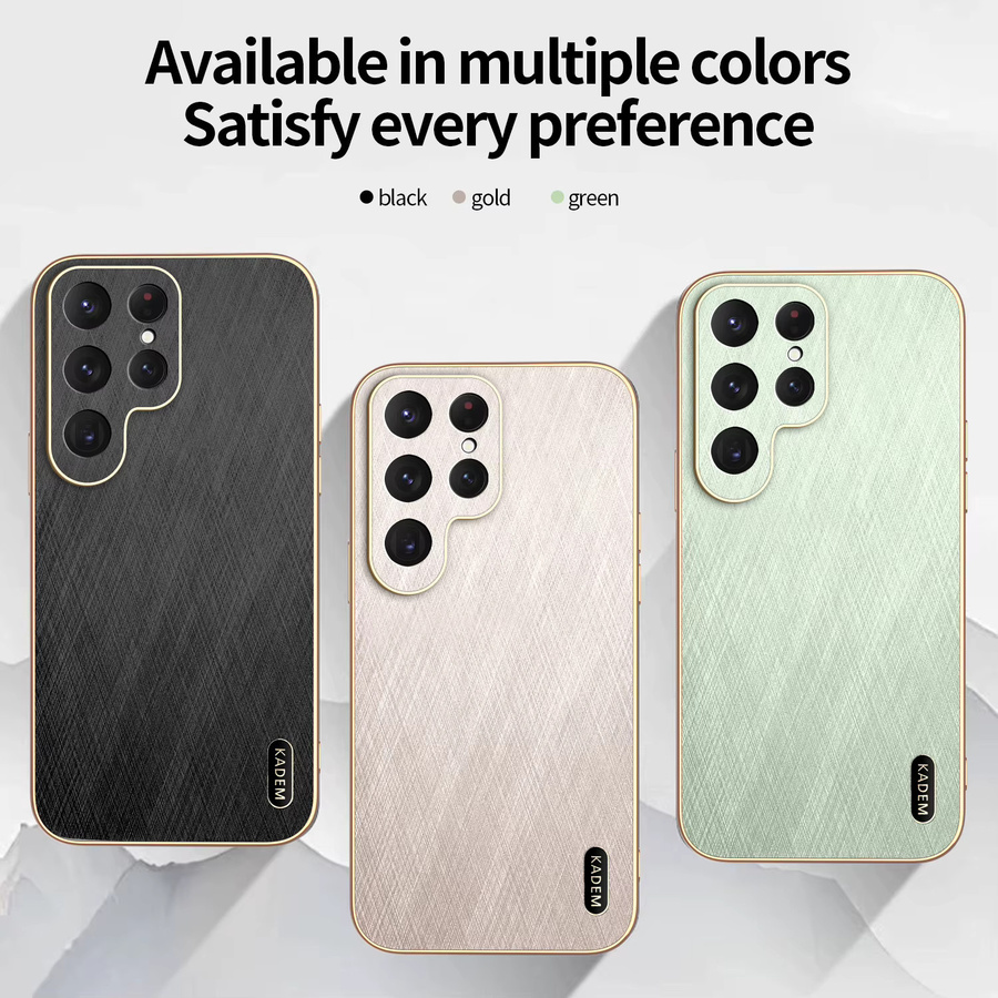 Luxus Stoßfeste Handyhülle für Samsung Galaxy S25 Ultra S24 FE S26 S23 S22 S21 Plus aus PU Leder und Kunststoff in Gold - Bild 3
