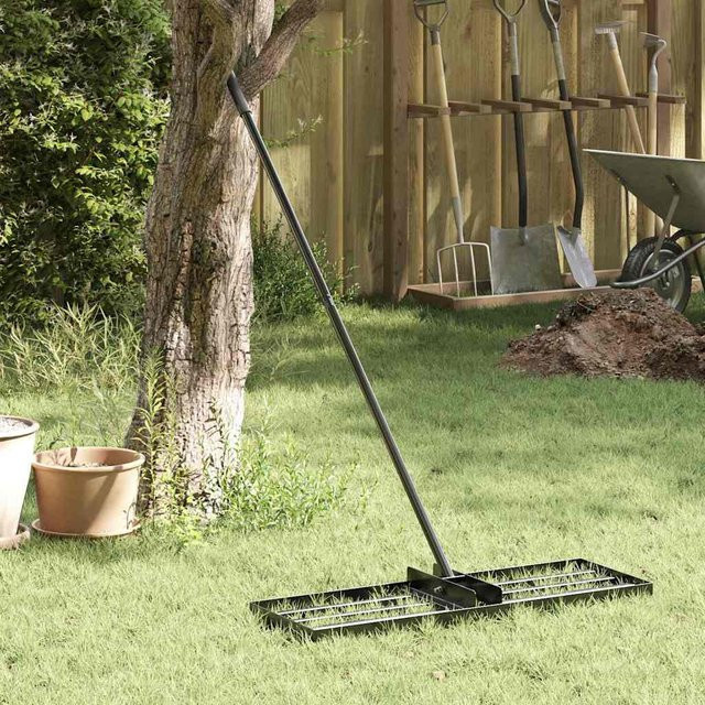 Gartenabziehrechen von Yiwydaa aus pulverbeschichtetem schwarzem Edelstahl für Profis - Bild 1