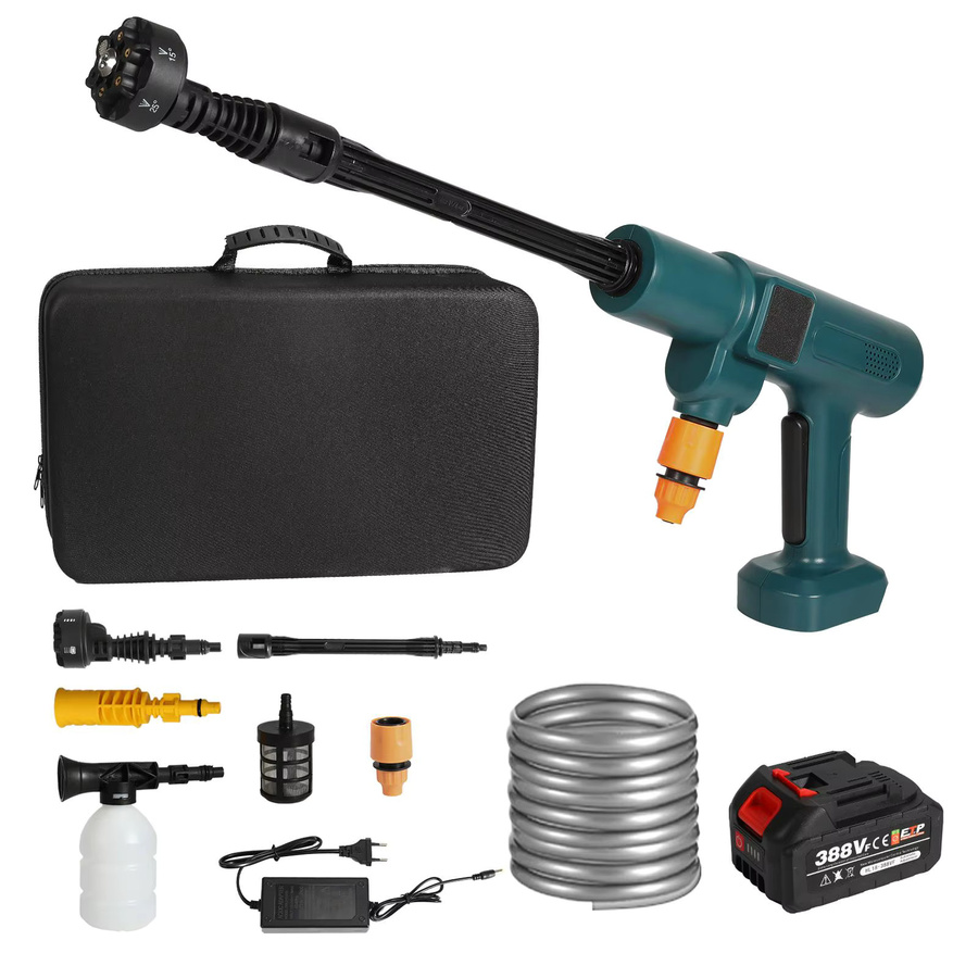 Bürstenloser Hochdruckreiniger mit 200 Bar und 3500W für Auto und Garten, 6-in-1 Hochdruckwaschpistole kompatibel mit Makita LXT Akku - Bild 6