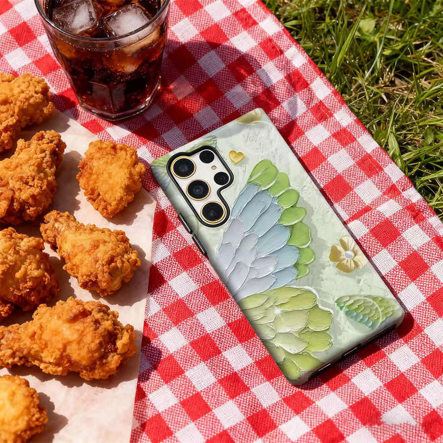 Glänzende Handyhülle mit Schmetterlings- und Blumen-Design für Samsung Galaxy S25 Ultra, S24 und S23 Ultra Plus in Multicolour - Bild 3