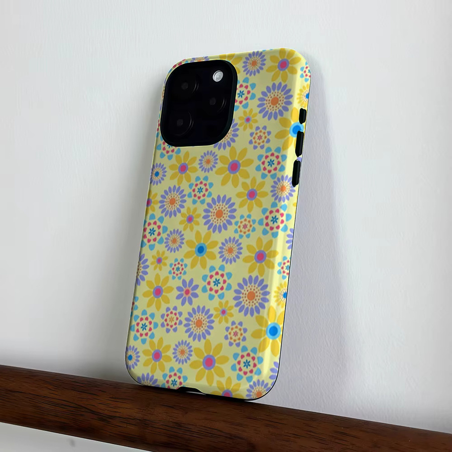 CaseLumi Matte Bumper MagSafe Hülle mit Sonnenblumen-Motiv für iPhone 17 16 15 14 13 Pro Max, Stoßfeste PC-Schutzhülle, Multicolour - Bild 3