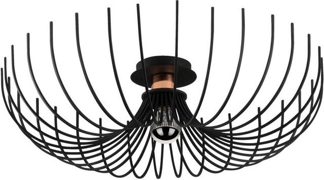 Opviq Deckenleuchte Aspendos aus Metall in Schwarz mit E27 Fassung, B/T/H: 56 x 56 x 16 cm - Bild 1