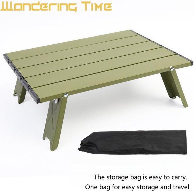 WANDERING TIME Mini-Klapptisch mit Aluminiumplattenoberfläche für Camping und Outdoor - Bild 1